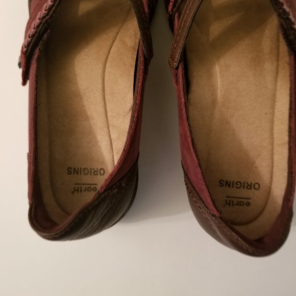 Earth Origins Burgundy Tamara Leather Slip-On Flats size 8.5 - Picture 3 of 7